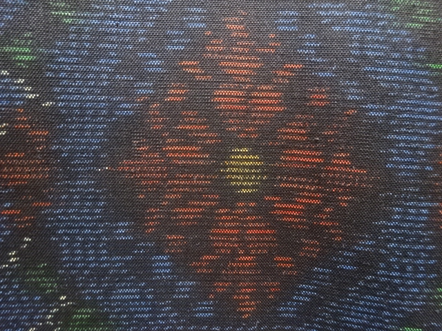 JAPANESE KIMONO / ANTIQUE KIMONO / DORO OSHIMA TSUMUGI / WOVEN FLOWER CREST